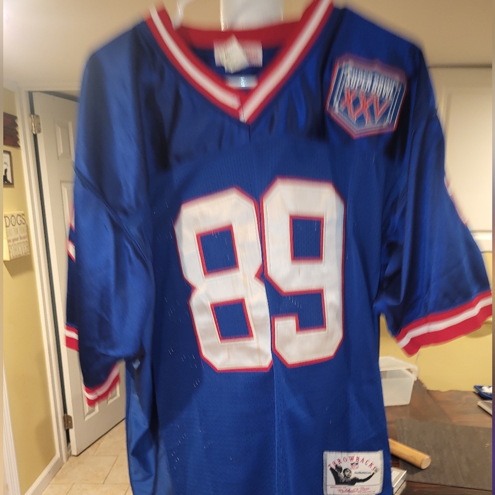 Mitchell & Ness Mark Bavaro throwback blue White Red 89 jersey